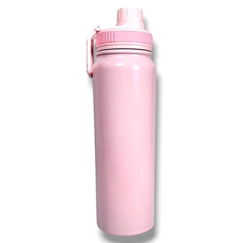 Garrafa Térmica Esportiva 800ml Rosa Inox