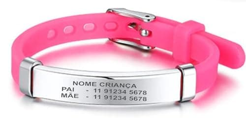 Pulseira de Identificação Infantil Personalizada