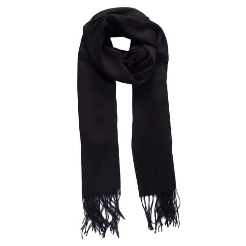 Pashmina Cachecol Echarpe Lisa Black Elegância