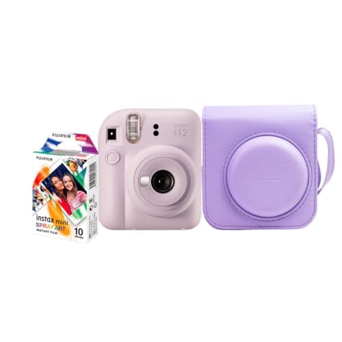 Kit Câmera Instax Mini 12 com Bolsa Lilás