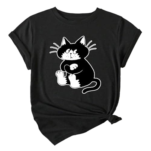 Camiseta Estampada Gatinho Cruzados Feminina