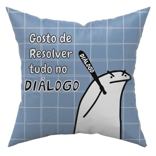 Capa de Almofada Flork Meme Humor 45cm x 45cm