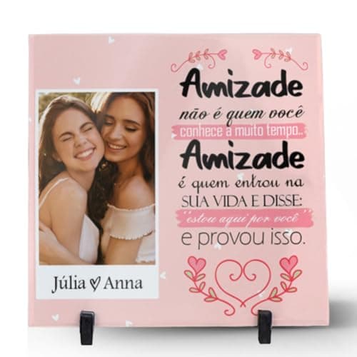 Azulejo Personalizado Amizade 15x15cm Presente Para Amiga