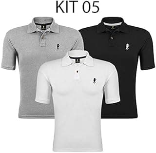 Kit 03 Camisas Gola Polo Marine