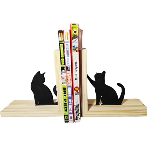 Porta Livros Com Decoração de Gato