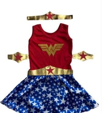 Fantasia Infantil Heroína – Vestido + Acessórios