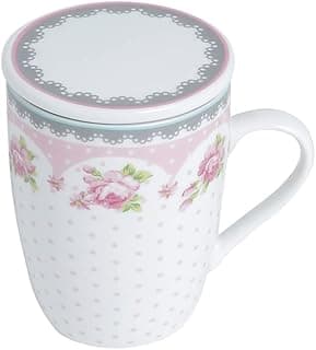 Conjunto Caneca com Tampa e Filtro de Porcelana