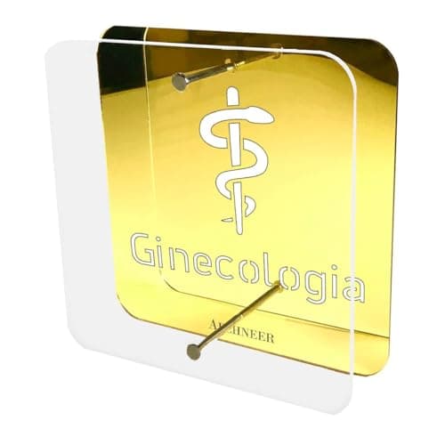 Quadro 3D Ginecologia Escultura Enfeite Dourado