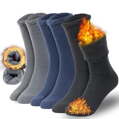 Meias Térmicas Masculinas de Inverno, 6 Pares