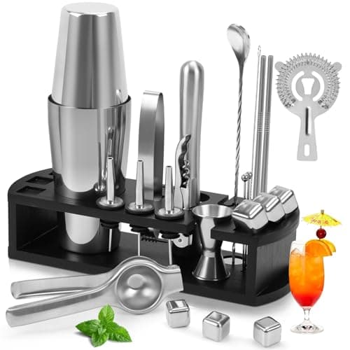 Coqueteleira Inox Kit Barman 23 Peças