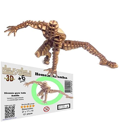 Quebra-Cabeça 3D Homem Aranha Spiderman MDF