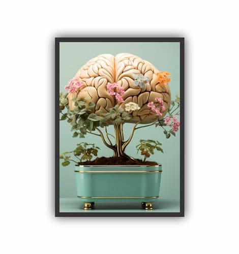 Quadro Decorativo Cerebro A3 de Psicologia