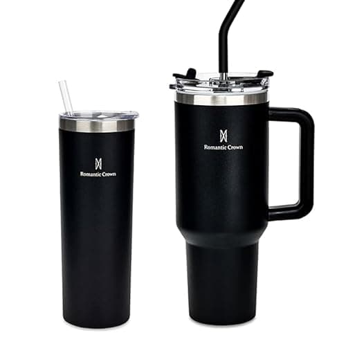 Copo Térmico com Canudo 1,18L, Romantic Crown