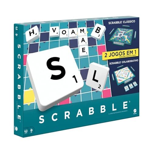 SCRABBLE 2 em 1, Jogo de Tabuleiro Colaborativo