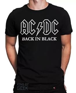 Camiseta Ac Dc Back In Black King of Geek