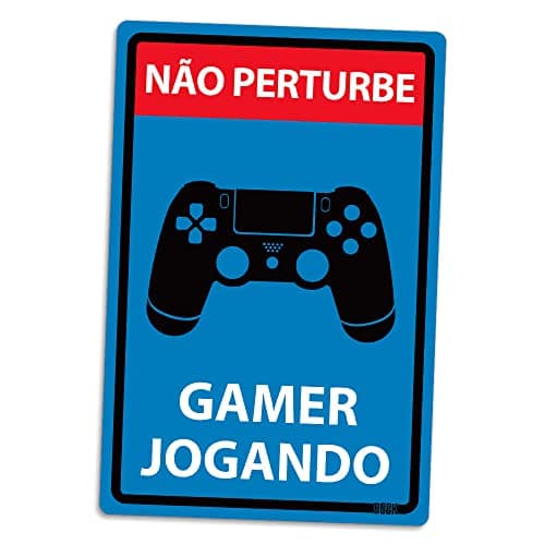 Placa Decorativa em Acrílico Gamer Jogando PS