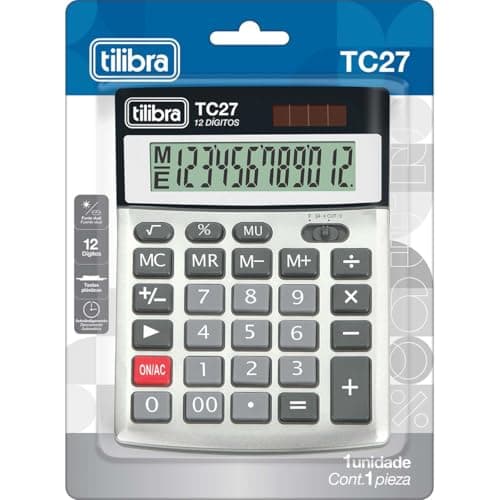 Calculadora de Mesa 12 Dígitos TC27 Tilibra