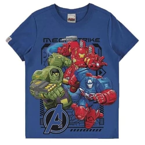 Camiseta Infantil Vingadores Malwee Azul