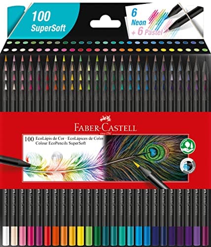 Lápis de Cor EcoLápis Supersoft 100 Cores Faber-Castell