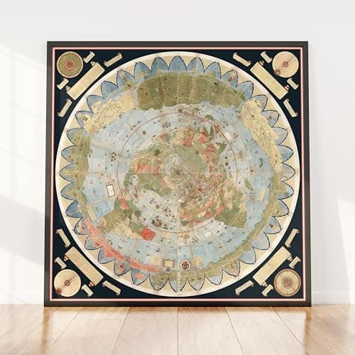 Mapa do Mundo, 1587, Urbano Monte - Arte de Parede Vintage