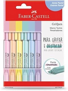 Grifpen Caneta Marca Texto, Faber-Castell, 6 Cores