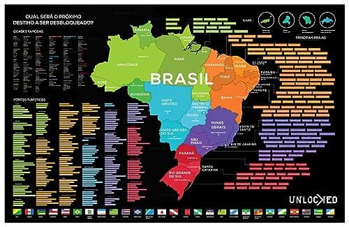 Mapa Raspadinha do Brasil 94x60 cm | Unlocked