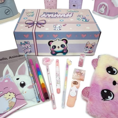 Kit Escolar Kawaii com Caderno A4 e Estojo