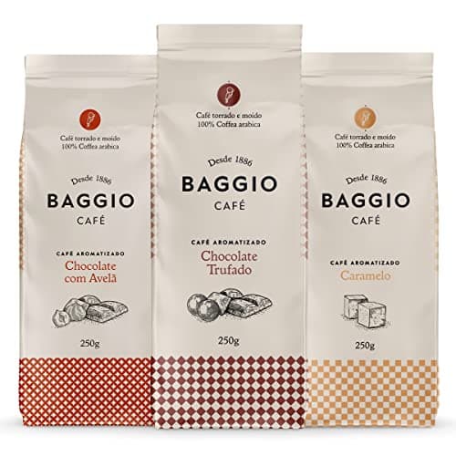 Kit Café Gourmet Baggio Chocolate c/Avelã+Trufado+Caramelo