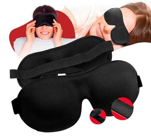 Máscara de Dormir 3D Blackout para Viagens, Preta