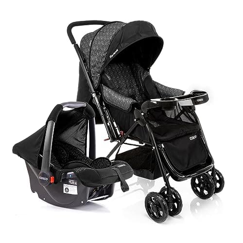 Travel System Reverse Preto Rajado Cosco