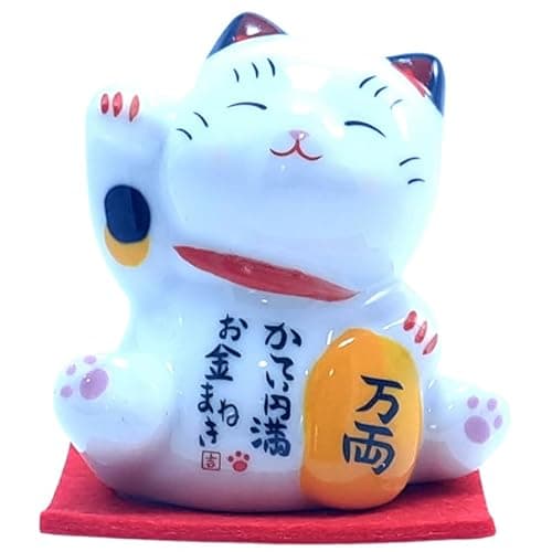 Gato da Sorte Japonês Maneki Neko em Cerâmica