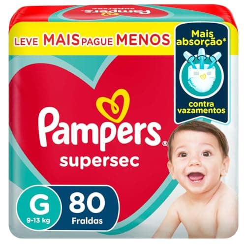 Fralda Supersec G Pampers - 80 Unidades