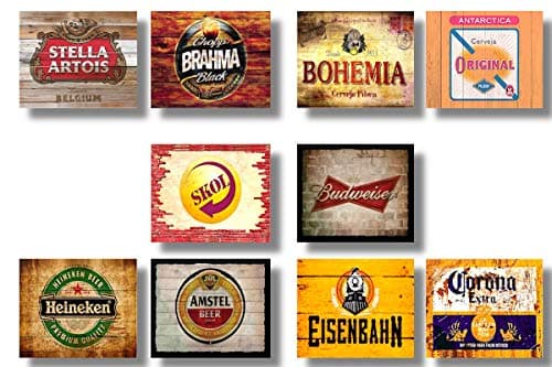 Kit 10 Placas Decorativas Tema Cerveja