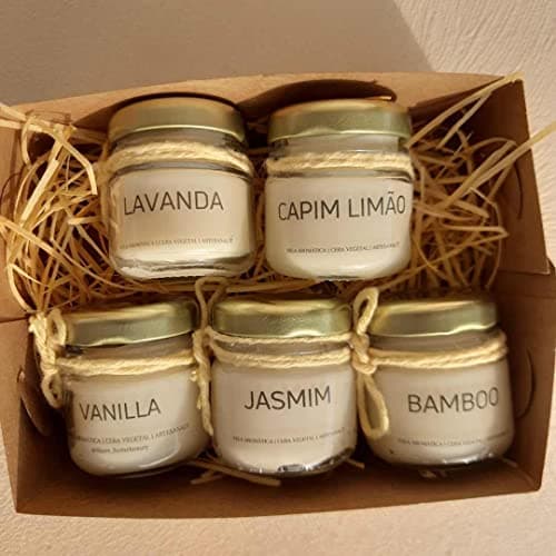 Kit 5 Mini Velas Aromáticas Perfumadas Likare