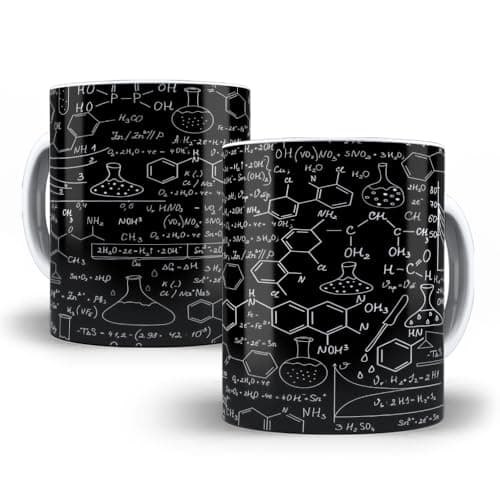 Caneca Profissão Química 325 ml Porcelana Preta