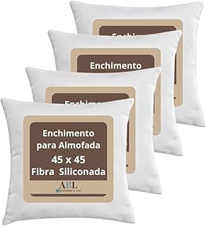 Kit 4 Enchimento para Almofadas Fibra Siliconada