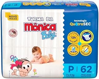 Fralda Mega P 62 Unidades Turma da Mônica