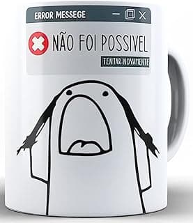 Caneca Paciência Flork Meme 325 Ml Porcelana