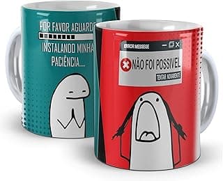 Caneca Flork Meme Instalando Paciência Divertida