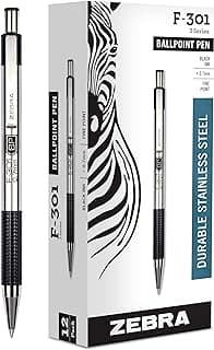 Caneta Esferográfica Retrátil F-301 Zebra Pen