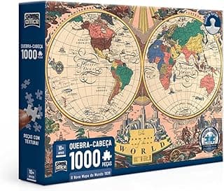 O Novo Mapa do Mundo: Quebra-cabeça 1000 peças - Toyster